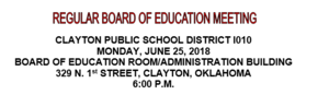 June Board Meeting Agenda