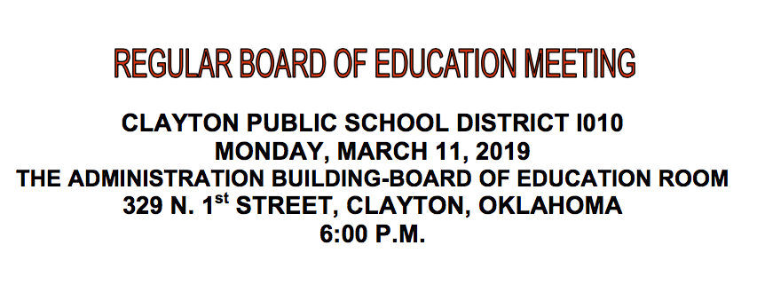 March Board Meeting Agenda