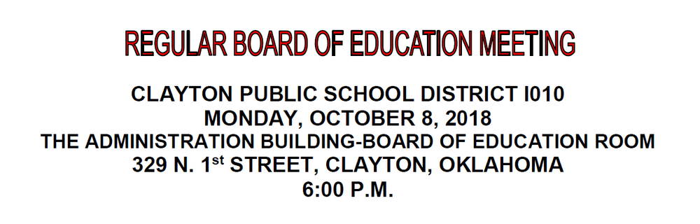 October Board Meeting Agenda