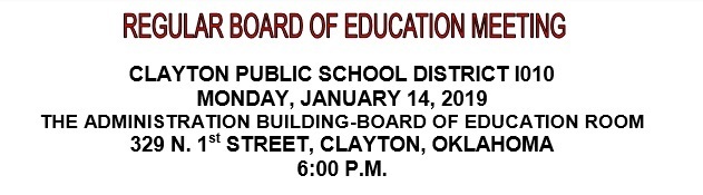 January Board Meeting Agenda