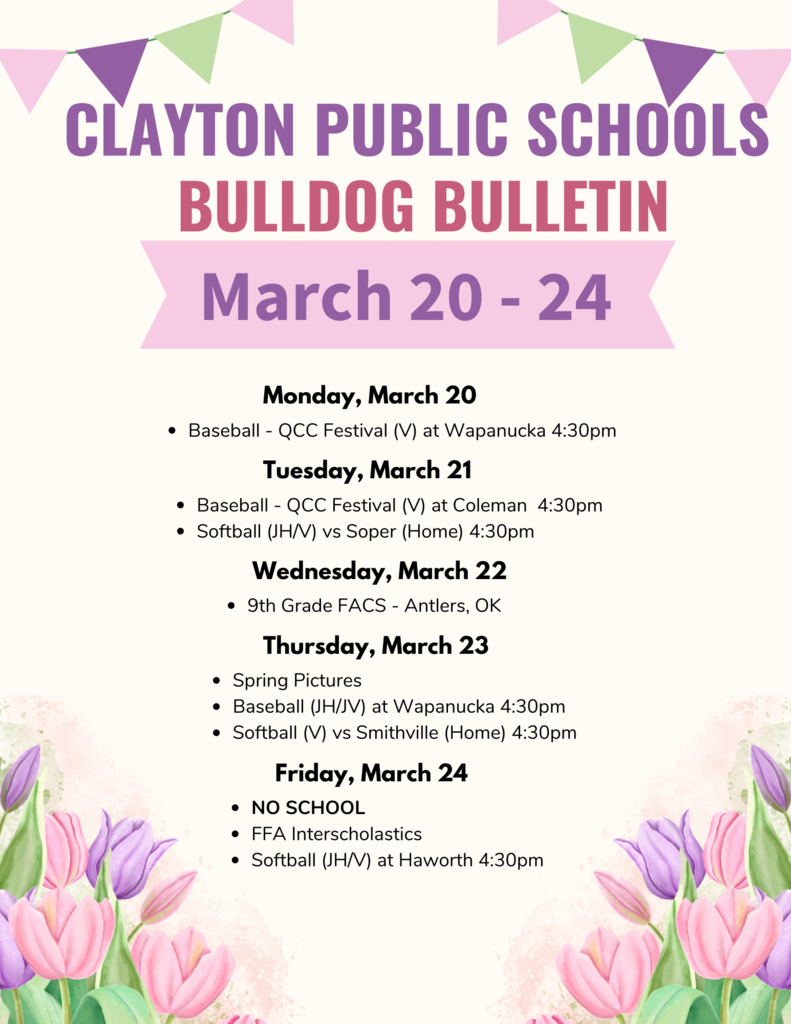 March 20-24 Bulldog Bulletin